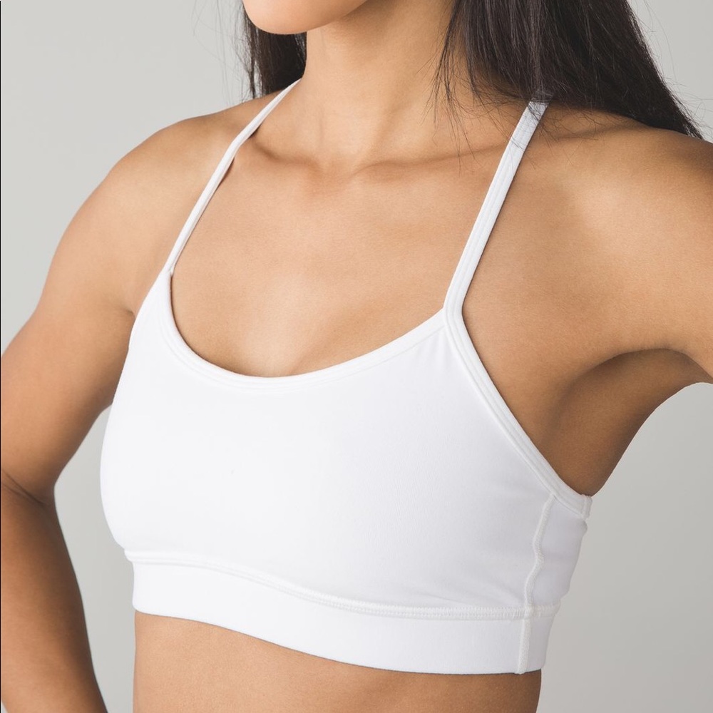Lululemon White Sports Bra Sz 2 A/B